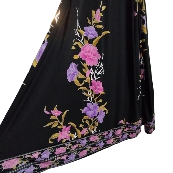 Women's Apt 9 Sleeveless Black, Pink, Purple & Gold floral dress Size Large - Picture 3 of 10